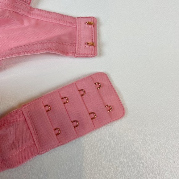 NWOT Victoria's Secret Bra 32DDD Dream Angels Push-Up Pink Lace B555 - Picture 4 of 7